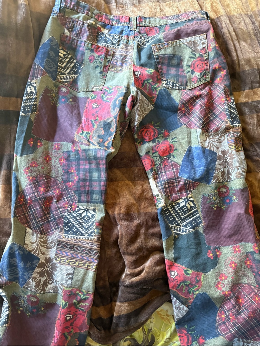 urban outfitters BDG kayla low rise patchwork print pants - Picture 5 of 6